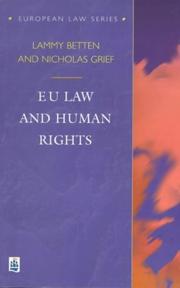 Cover of: Eu Law and Human Rights (European Law Series) by Lammy Betten, Nicholas Grief