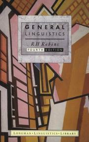 Cover of: General linguistics by Robins, R. H.