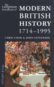 Cover of: The Longman handbook of modern British history, 1714-1995