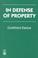 Cover of: In defense of property