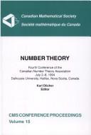 Cover of: Number theory by Canadian Number Theory Association. Conference