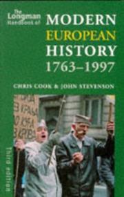 Cover of: The Longman handbook of modern European history, 1763-1997