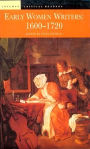 Cover of: Early Women Writers: 1600-1720 (Longman Critical Readers)
