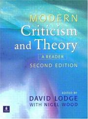 Cover of: Modern criticism and theory by edited by David Lodge ; revised by Nigel Wood.