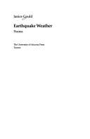 Cover of: Earthquake weather: poems