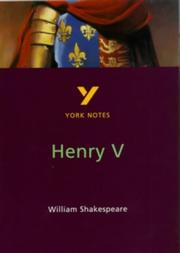 Cover of: York Notes on Shakespeare's "Henry V"