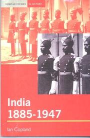 Cover of: India, 1885-1947 by Ian Copland