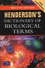 Cover of: Henderson's Dictionary of Biological Terms