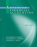 Cover of: Advanced financial accounting by Richard E. Baker, Richard E. Baker