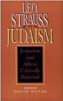 Cover of: Leo Strauss and Judaism | 