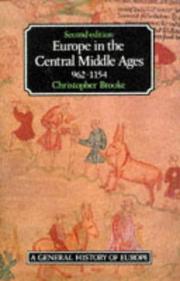 Cover of: Europe in the central Middle Ages, 962-1154