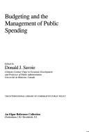 Cover of: Budgeting and the management of public spending