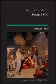 Cover of: Irish Literature Since 1800 by Norman Vance