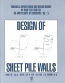 Cover of: Design of sheet pile walls.