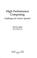Cover of: High performance computing