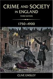 Cover of: Crime and society in England, 1750-1900