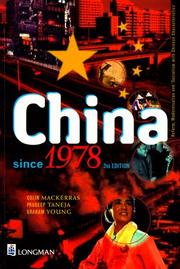 Cover of: China Since 1978 (2nd Edition) by Colin MacKerras, Pradeep Taneja, Graham Young