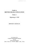 Cover of: Guide to British drama explication