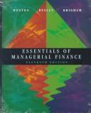 Cover of: Essentials of managerial finance by J. Fred Weston