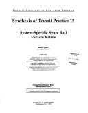 Cover of: System-specific spare rail vehicle ratios by Judith T. Pierce, Judith T. Pierce