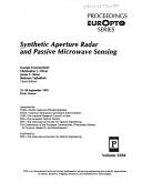 Cover of: Synthetic aperture radar and passive microwave sensing: 25-28 September 1995, Paris, France