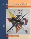 Cover of: Elementary linear algebra with applications by Richard O. Hill