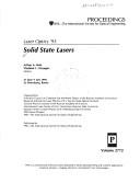 Cover of: Solid state lasers by Laser Optics '95 (1995 St. Petersburg, Russia)