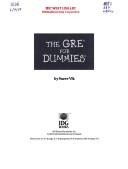 Cover of: The GRE for dummies