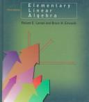 Cover of: Elementary linear algebra