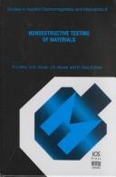 Cover of: Nondestructive testing of materials
