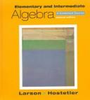 Cover of: Elementary and intermediate algebra | Ron Larson