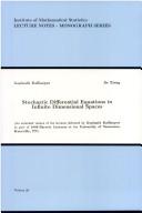 Cover of: Stochastic differential equations in infinite dimensional spaces | G. Kallianpur