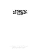 Cover of: Le registre de Sillery (1638-1690) by Léo-Paul Hébert
