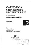 Cover of: California community property law: a treatise on marital property rights