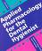 Cover of: Applied pharmacology for the dental hygienist