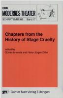 Cover of: Chapters from the history of stage cruelty