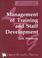 Cover of: Management of training and staff development
