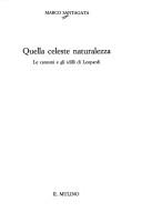 Cover of: Quella celeste naturalezza by Marco Santagata