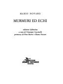 Cover of: Murmuri ed echi by Mario Novaro