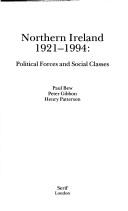 Cover of: Northern Ireland, 1921-1994: political forces and social classes