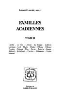 Cover of: Familles acadiènnes by Léopold Lanctôt