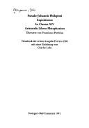 Cover of: Johannis Philoponi Commentariae annotationes in libros priorum resolutivorum Aristotelis by John Philoponus