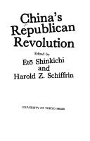 Cover of: China's republican revolution