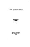 Cover of: De la tarea académica