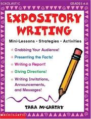 Cover of: Expository Writing (Grades 4-8) by Tara McCarthy