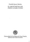 Cover of: El grupo poético de Poesía canaria última by Oswaldo Guerra Sánchez