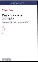 Cover of: Para una ciencia del sujeto: investigación de la persona(lidad)