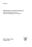Cover of: Kalendermoral und Deutschunterricht: Johann Peter Hebel als Klassiker der elementaren Schulbildung im 19. Jahrhundert