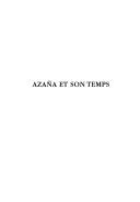 Cover of: Azaña et son temps: colloque international