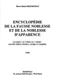 Cover of: Encyclopédie de la fausse noblesse et de la noblesse d'apparence